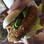 はなとね - 車麩のベーグルサンド＝¥500 [税込]