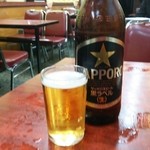 日の出中華 - ビール５５０円　大瓶です。銘柄を聞かれて、これを選びました。