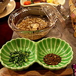 本家伴久 - お凌ぎ「粒そば」これを食べてから酒を呑むと悪酔いしないそうです(2015.Nov)