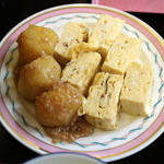 本家伴久 - 佐々木料理長手作りの絶品出汁巻き/じゃが芋の鶏そぼろ(2015.Nov)