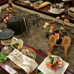 本家伴久 - 囲炉裏端で愉しむ「平家お狩場焼会席料理」(2015.Nov)