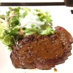 オーマイビーフ - わさびステーキランチ 150G 1000円。ライス