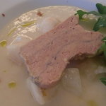 リストランテ・マッサ - 桃のスープとフォアグラ（拡大）