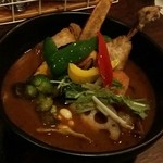 Rojiura Curry SAMURAI． 神楽坂店 - チキン野菜 レギュラー4辛 ライスＳＳ (チキンはパリパリ)