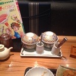 博多もつ鍋やまや エキマルシェ大阪店 - 高菜と明太子が入ってます。