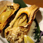 魚民 - 牡蠣の浜焼き
