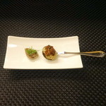 サンフォコン - アミューズ：鶏のハツとレバー