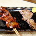 Sumibi Yakitori Makaya - 大山鶏レバー、はつ