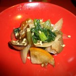 熊本城本丸御殿 - 「御香物」の「あちやら漬」、ばってん茄子、水田牛蒡、金柑、小松菜