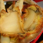 熊本城本丸御殿 - 「御肴」の「五三焼石決明」、鮑の揚げ物