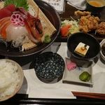 魚神 - 刺身御膳。さかなやま神の倉店（名古屋市緑区）食彩品館.jp撮影