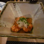 一游 - 揚げとうもろこし真丈。箸休めに