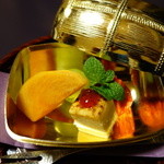 遊季の里 - 2015.11 デザート：柿、チーズケーキ、シャインマスカット