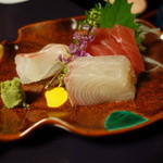 遊季の里 - 2015.11 造り：まぐろ、ヒラメ、カンパチ