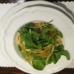 魚のスープ ZUPPA DI PESCE - カラスミとルッコラのオイルパスタ