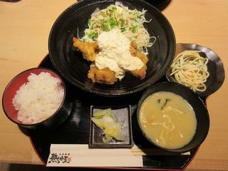 九州 熱中屋 - チキン南蛮タルタル定食(2015/11/21撮影)