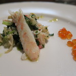 オステリア・オリエーラ - 27年11月　ズワイ蟹、根三つ葉、グレープフルーツ、イクラ