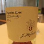 Convivio - 27年11月　Lagrein Rose 2014 J.Hofstatter
