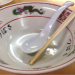 中華そば つばさ - 飲み干し後