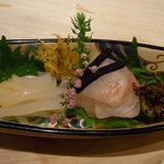 くろぎ - 造り（烏賊と鯛）('10/7)