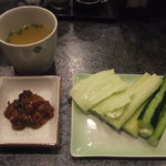 Masumasu ya - もろきゅうと鶏スープ