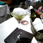 オマージュ - セップ茸、すだち、梨のデザート