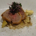 京松蘭はなれ - 沖縄県産　ヘレのカツレツ　きのこと栗のソースで