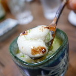 吾妻 - 焼き目をつけたふぐ白子がどーんと