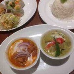 Asian Dining & Bar SAPANA - タイカレーセット(グリーン、マッサマン)