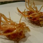 円山天ぷら　つかさ - 海老の頭　絶品！