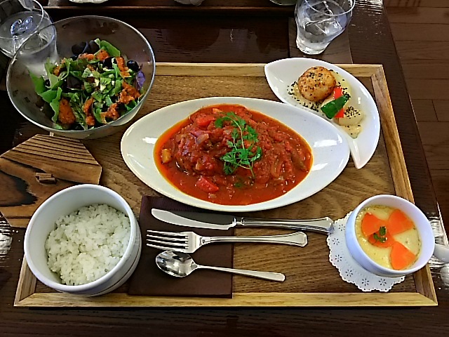 Cafe42 カフェヨンジュウニ 三沢 ハンバーグ 食べログ