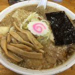 ラーメンよこみち - ワンタンメン醤油700円+背脂無料