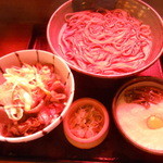 高橋家 - 2016/11 冷やしとろろ蕎麦（普通盛り）￥９００（税込）＆小鴨ネギ丼￥６００（税込）