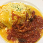 チェリー ブロッサム - トマトソースのチーズオムライス、アップ