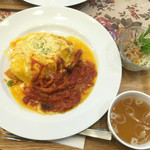 チェリー ブロッサム - トマトソースのチーズオムライス