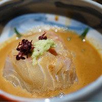 うち山 - 鯛茶漬け用の鯛の胡麻ダレ和え