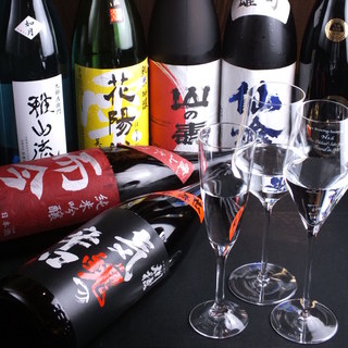 平時50種日本酒以每杯均價提供!