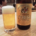 手打ちうどん ほそ井 - 2本目はヱビス