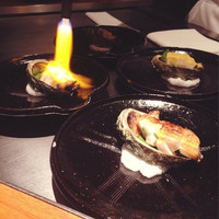 鉄板焼 濠 - 大きな肉厚鮑！