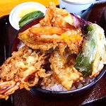 茶そば 扇家 - 茶そば 扇家 ＠中葛西 天丼セット 天丼