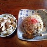 鴨屋 - チャーシュー丼(100円) ・ チャーハンセット(250円)