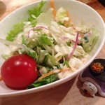 Espetalia - H.27.11.25.昼 パスタランチ 900円の新鮮野菜のサラダ