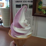 サワヤ カフェ - ブルーベリー＆バニラソフト