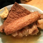 おでん、腱スジ・ゴボ天・厚揚げ