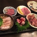 北新地たゆたゆ - ボイル刺し5種