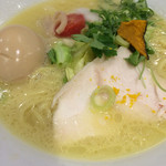 銀座 篝 - 鶏白湯SOBA(並)¥950と味玉¥120