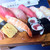 千代田寿司 - 料理写真:とある日の握り(850円)。サラダとアラ汁がついてきます。
          