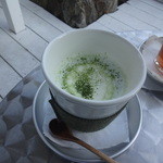 嵯峨野湯 - 抹茶ラテとアイスティ