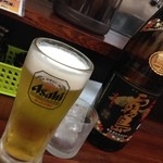 ラーメン神山 - H.27.6.28.夜 生ビール 300円 → 黒霧島 380円