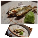 御料理 光安 - ◆琵琶湖のモロコ。
      どうすればこんな風に焼けるのかしら、と思うほどフックラ焼かれていて、
      とても美味しい。